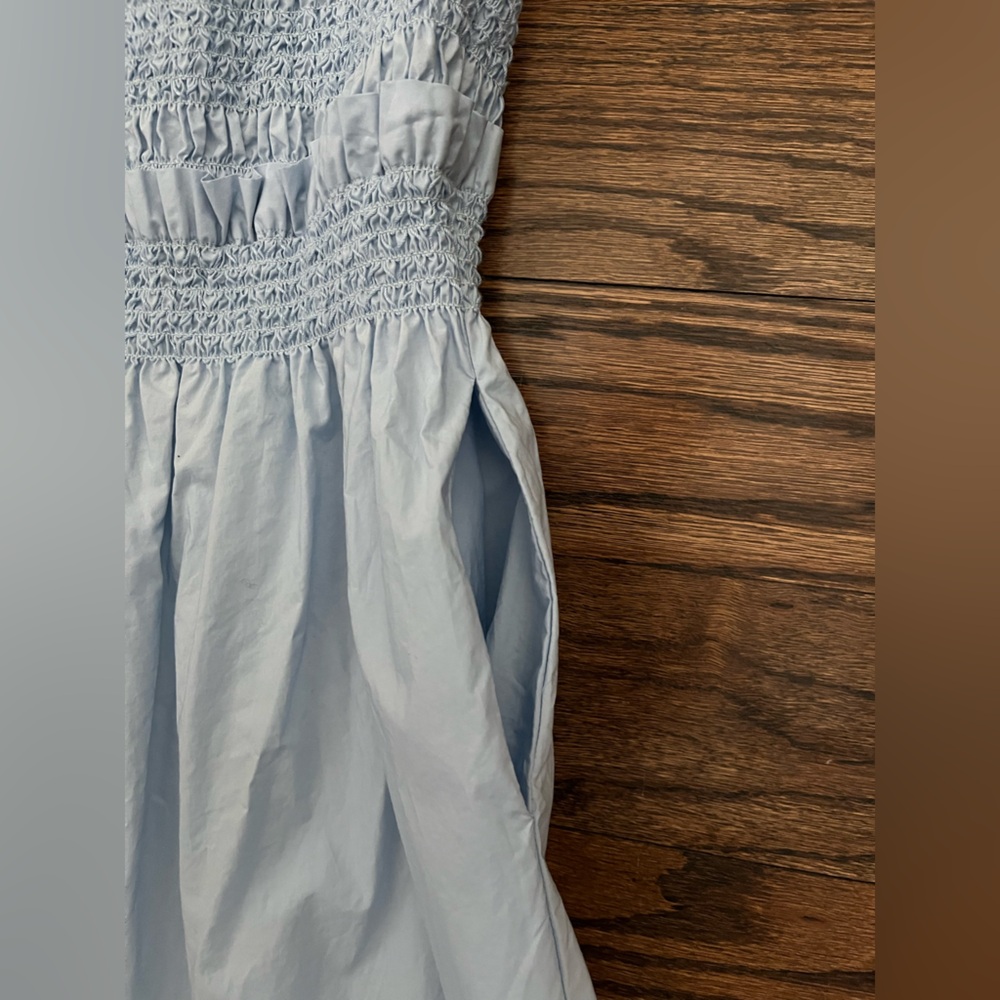 Sea New York Phoebe Smocked Cotton Midi Ruffled Dress.  Size Small - Picture 3 of 8
